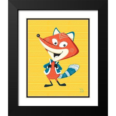 Collars Up! Black Modern Wood Framed Art Print with Double Matting by Blue Fish