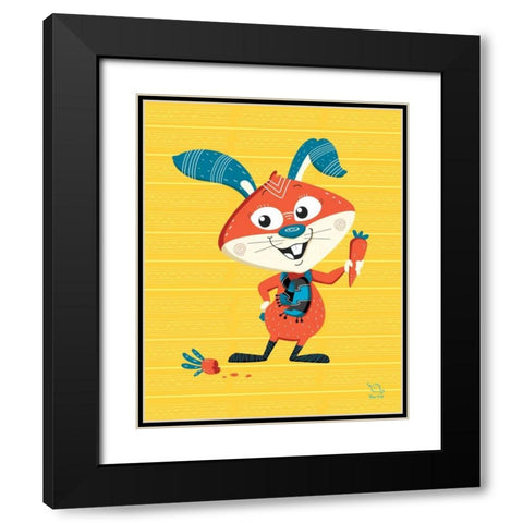 Carrots Up! Black Modern Wood Framed Art Print with Double Matting by Blue Fish