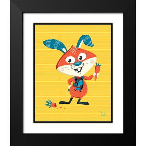 Carrots Up! Black Modern Wood Framed Art Print with Double Matting by Blue Fish