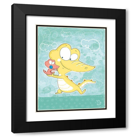 Kuchi-koo Black Modern Wood Framed Art Print with Double Matting by Blue Fish