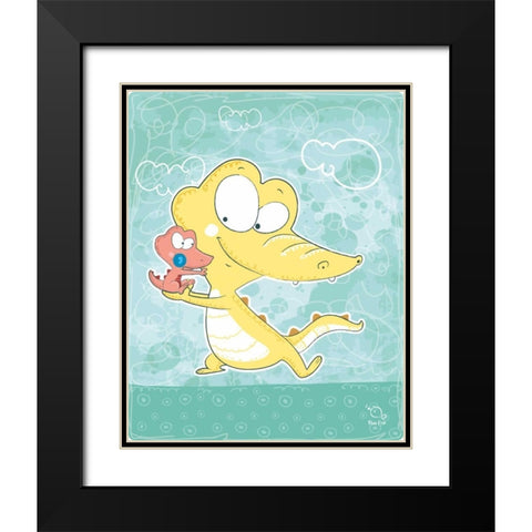 Kuchi-koo Black Modern Wood Framed Art Print with Double Matting by Blue Fish