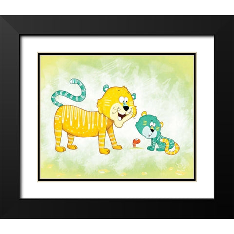 Tiggy Too Black Modern Wood Framed Art Print with Double Matting by Blue Fish