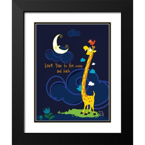 Moony Light! Black Modern Wood Framed Art Print with Double Matting by Blue Fish