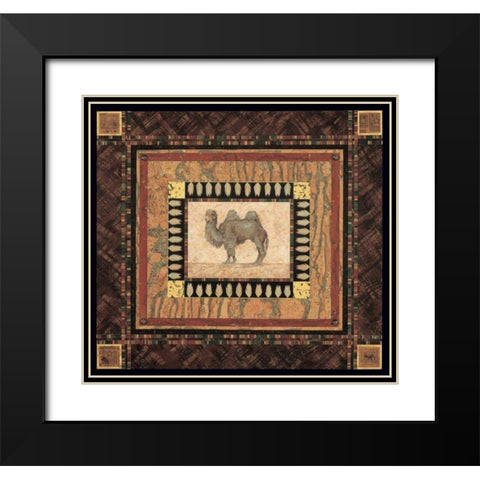 Camel Black Modern Wood Framed Art Print with Double Matting by Gladding, Pamela