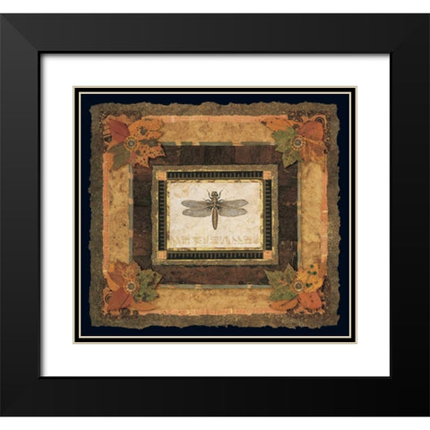 Dragonfly I Black Modern Wood Framed Art Print with Double Matting by Gladding, Pamela