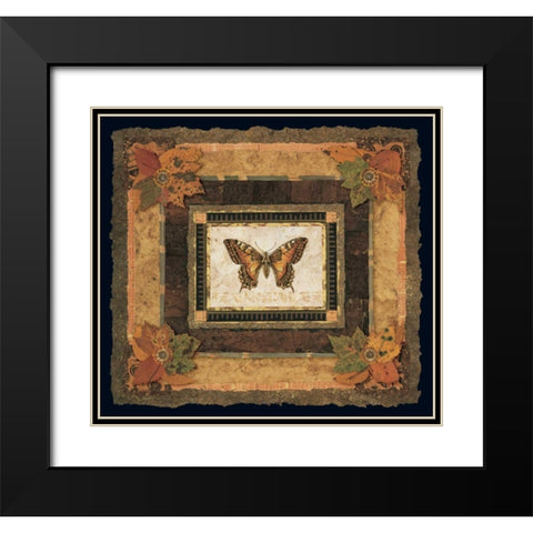 Butterfly II Black Modern Wood Framed Art Print with Double Matting by Gladding, Pamela