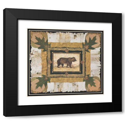 Bear Black Modern Wood Framed Art Print with Double Matting by Gladding, Pamela