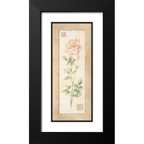 Rose Black Modern Wood Framed Art Print with Double Matting by Gladding, Pamela
