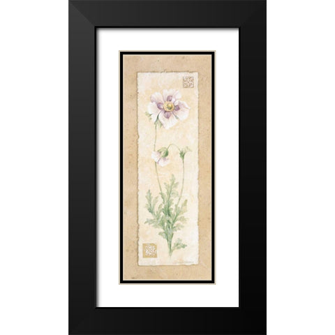 Poppy Black Modern Wood Framed Art Print with Double Matting by Gladding, Pamela