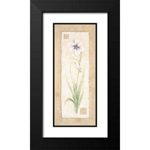 Gladiola Black Modern Wood Framed Art Print with Double Matting by Gladding, Pamela