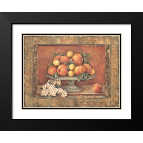 Florentine Peach Black Modern Wood Framed Art Print with Double Matting by Gladding, Pamela