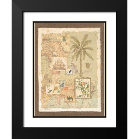 Exotic Shores II Black Modern Wood Framed Art Print with Double Matting by Gladding, Pamela