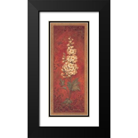 Delphinium Black Modern Wood Framed Art Print with Double Matting by Gladding, Pamela