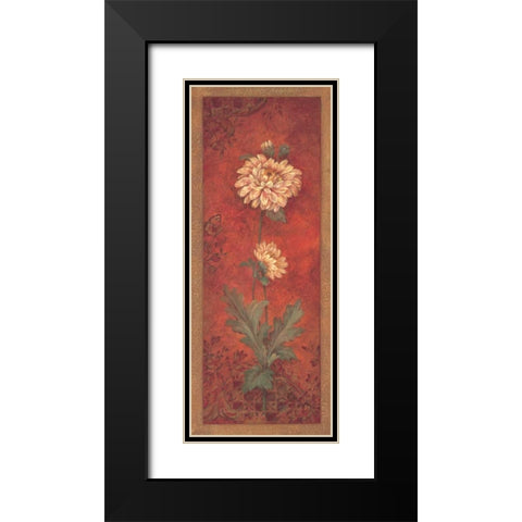 Chrysanthemum Black Modern Wood Framed Art Print with Double Matting by Gladding, Pamela