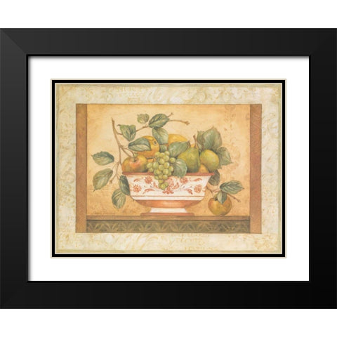Frutta Alla Siena II Black Modern Wood Framed Art Print with Double Matting by Gladding, Pamela