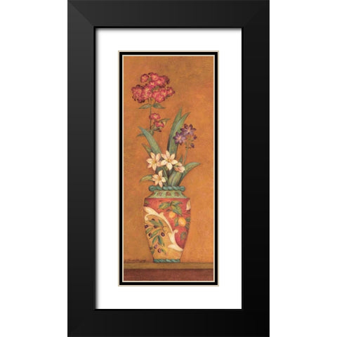 Pavan II Black Modern Wood Framed Art Print with Double Matting by Gladding, Pamela