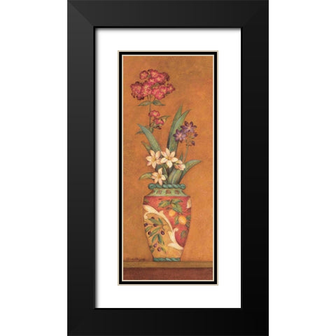 Pavan IV Black Modern Wood Framed Art Print with Double Matting by Gladding, Pamela