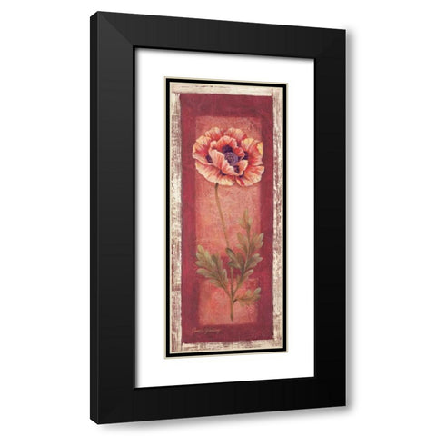 Red Door Poppy Black Modern Wood Framed Art Print with Double Matting by Gladding, Pamela