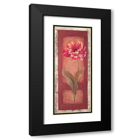 Red Door Tulip Black Modern Wood Framed Art Print with Double Matting by Gladding, Pamela