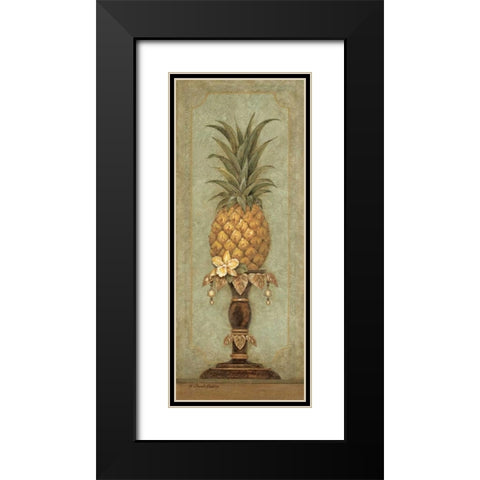 Pineapple and Pearls II Black Modern Wood Framed Art Print with Double Matting by Gladding, Pamela