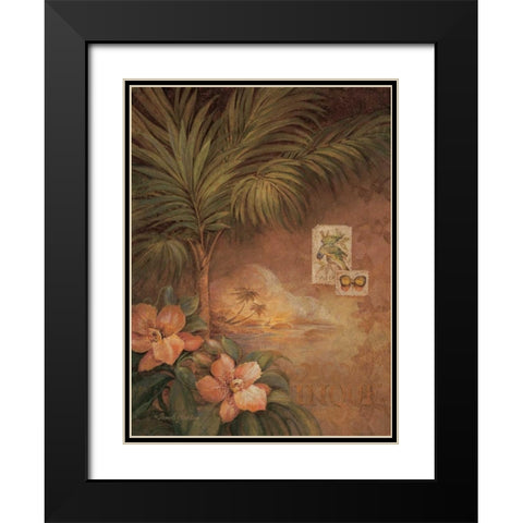 West Indies Sunset I Black Modern Wood Framed Art Print with Double Matting by Gladding, Pamela