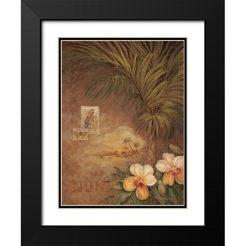 West Indies Sunset II Black Modern Wood Framed Art Print with Double Matting by Gladding, Pamela