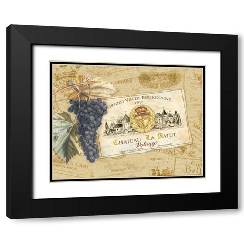 Chateau La Batut Black Modern Wood Framed Art Print with Double Matting by Gladding, Pamela