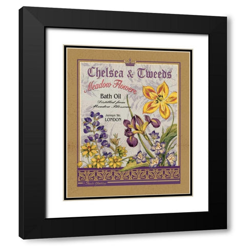 Meadow Flowers Black Modern Wood Framed Art Print with Double Matting by Gladding, Pamela