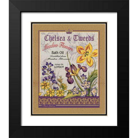 Meadow Flowers Black Modern Wood Framed Art Print with Double Matting by Gladding, Pamela