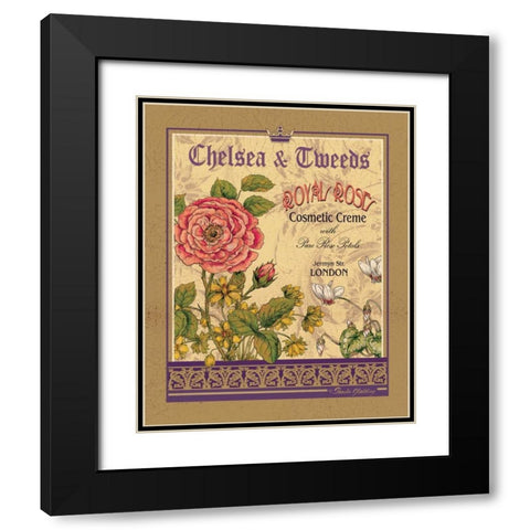 Royal Rose Black Modern Wood Framed Art Print with Double Matting by Gladding, Pamela