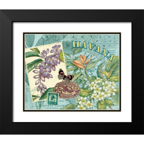 Havana Black Modern Wood Framed Art Print with Double Matting by Gladding, Pamela