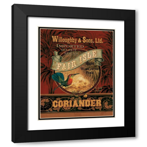 Coriander Black Modern Wood Framed Art Print with Double Matting by Gladding, Pamela