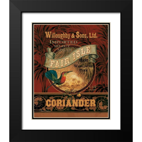 Coriander Black Modern Wood Framed Art Print with Double Matting by Gladding, Pamela