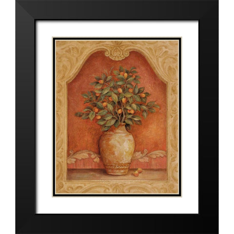 Sienna Fruit II Black Modern Wood Framed Art Print with Double Matting by Gladding, Pamela
