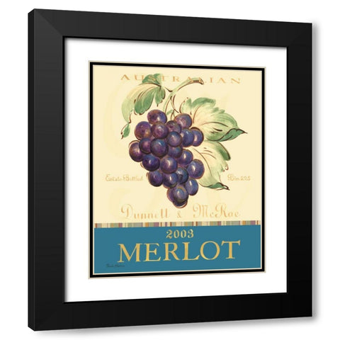Merlot Black Modern Wood Framed Art Print with Double Matting by Gladding, Pamela