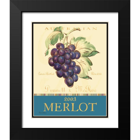 Merlot Black Modern Wood Framed Art Print with Double Matting by Gladding, Pamela