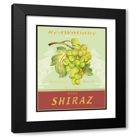 Shiraz Black Modern Wood Framed Art Print with Double Matting by Gladding, Pamela