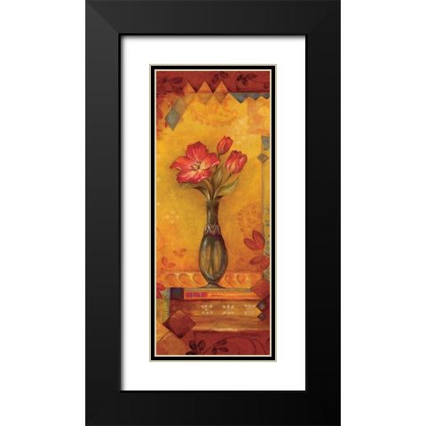 Bud Vase II Black Modern Wood Framed Art Print with Double Matting by Gladding, Pamela
