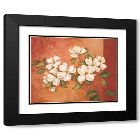 Dogwoods Black Modern Wood Framed Art Print with Double Matting by Gladding, Pamela