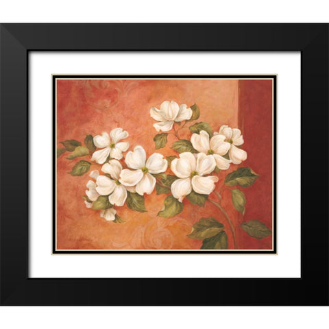 Dogwoods Black Modern Wood Framed Art Print with Double Matting by Gladding, Pamela