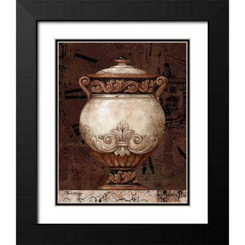 Timeless Urn II Black Modern Wood Framed Art Print with Double Matting by Gladding, Pamela