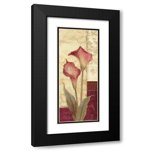 Quattro Sonata IV Black Modern Wood Framed Art Print with Double Matting by Gladding, Pamela