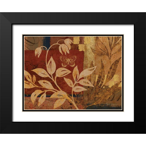 Bombay I Black Modern Wood Framed Art Print with Double Matting by Gladding, Pamela