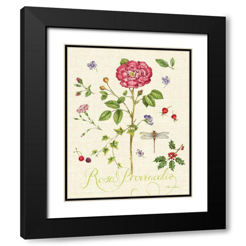 Lang of Flowers II Black Modern Wood Framed Art Print with Double Matting by Gladding, Pamela