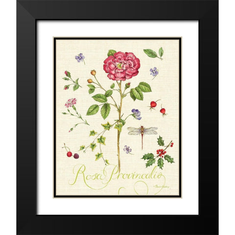 Lang of Flowers II Black Modern Wood Framed Art Print with Double Matting by Gladding, Pamela