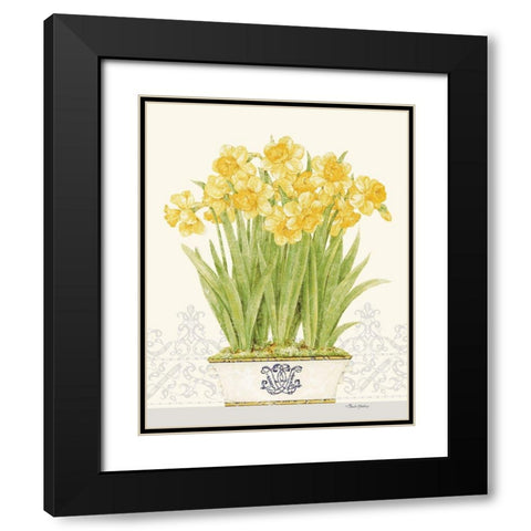 Imperial Daffodils Black Modern Wood Framed Art Print with Double Matting by Gladding, Pamela