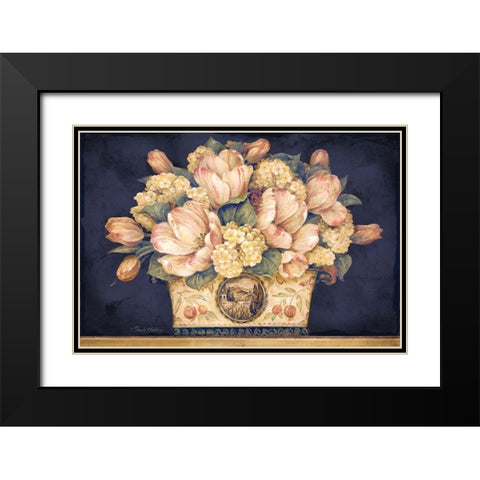 Tulip Tapestry Black Modern Wood Framed Art Print with Double Matting by Gladding, Pamela