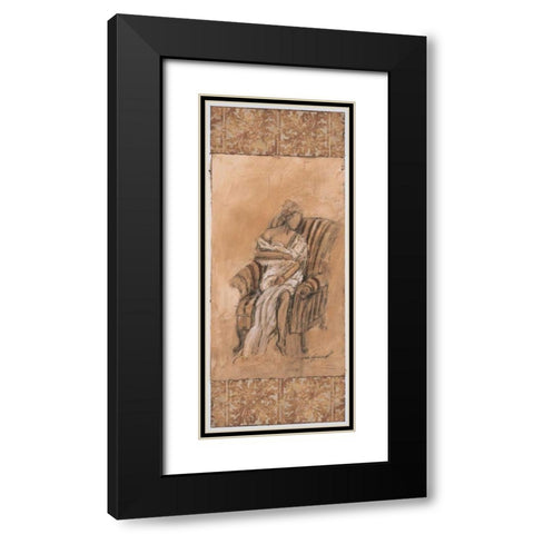 Demure I Black Modern Wood Framed Art Print with Double Matting by Gamel, Tara