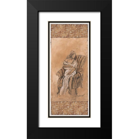 Demure I Black Modern Wood Framed Art Print with Double Matting by Gamel, Tara