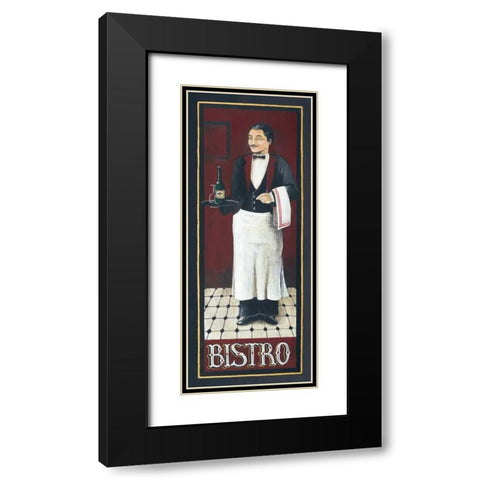 Bistro Black Modern Wood Framed Art Print with Double Matting by Gorham, Gregory